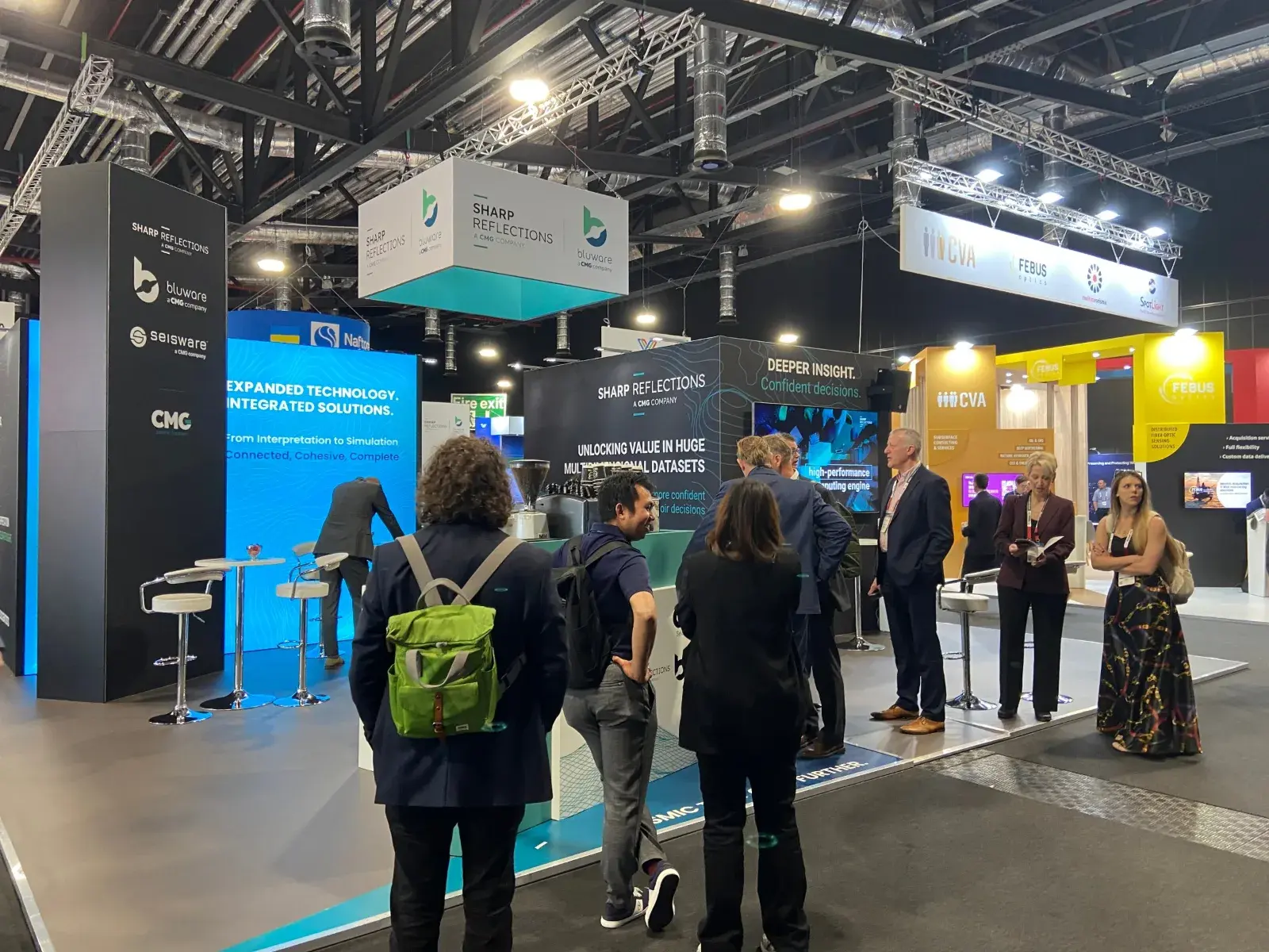 Visitors at CMG's stand at EAGE