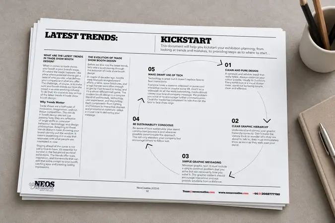 Cover of the NeosCreative kick-start planning guide for events and exhibitions