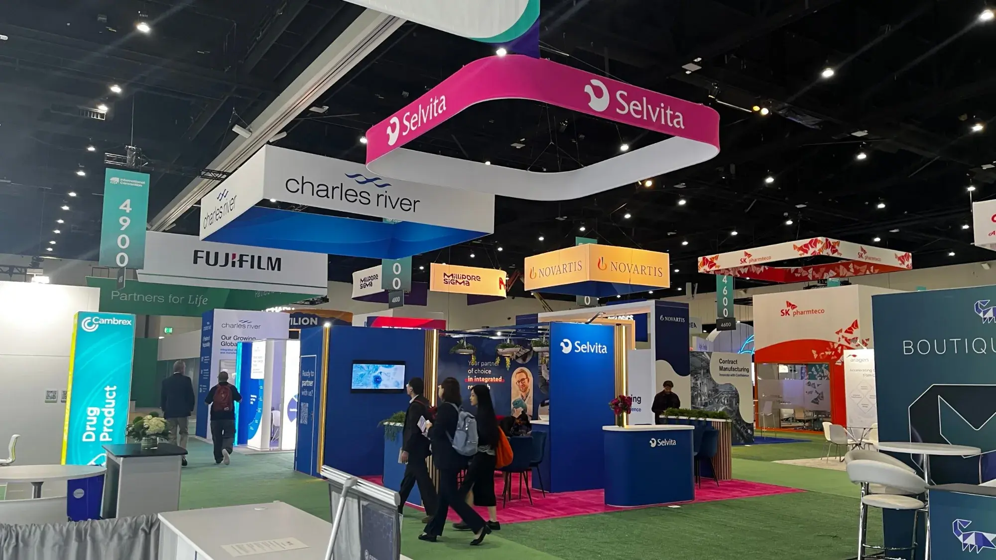 Selvita's welcoming meeting-space stand at BIO