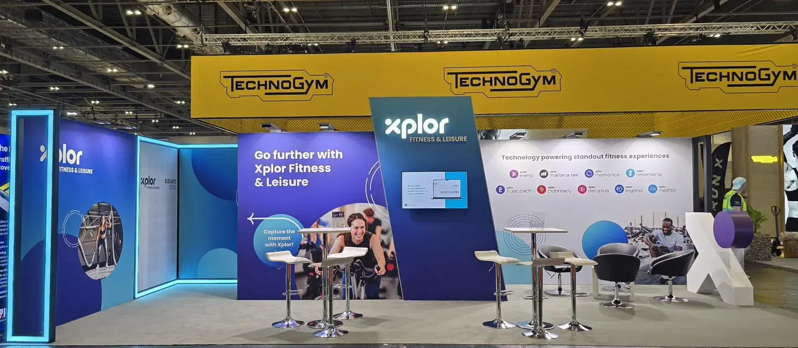 Xplor Fitness & Leisure stand at Elevate, designed and built with 5 Studio